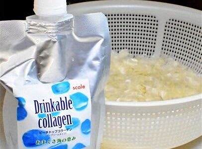 廃棄うろこがコラーゲン飲料に　マダイから純度100％抽出　天草市牛深町