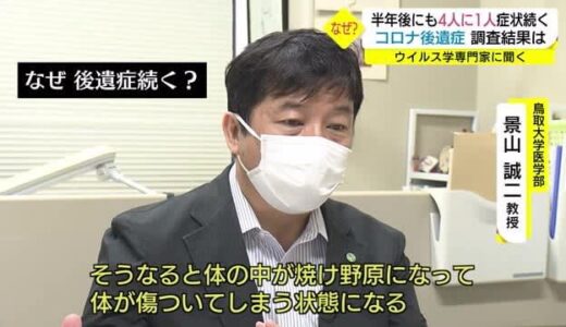 「長い感染で体は焼け野原に」新型コロナ後遺症の要因は…抗体カクテル療法などで早期治療を（米子市）