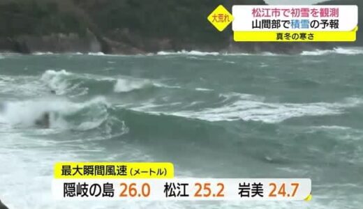 厳しい寒さで１２月スタート　病院に善意のクリスマスツリーを贈呈　山間部は雪化粧（松江市）