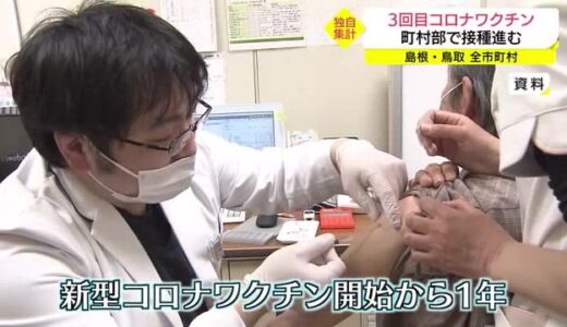 【新型コロナ】独自調査　山陰両県のワクチン３回目接種　町村部で進む　