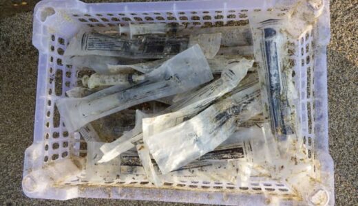 注射器が大量漂着、鳥取でも