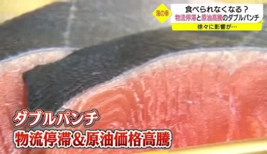 ダブルパンチ　原油価格高騰とウクライナ情勢で食卓の魚介類がピンチ（鳥取県・境港市　島根県・松江市）