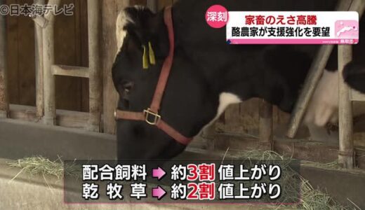 酪農家がＳＯＳ　家畜のえさが高騰　鳥取県知事に支援策を求める要請書を提出