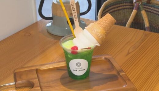 「ソフトクリームが突き刺さったソーダ」が話題　暑い日にピッタリ