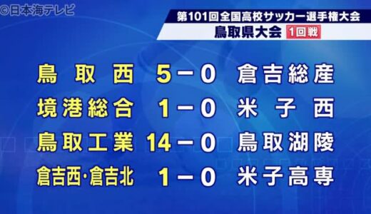 全国高校サッカー選手権　鳥取県大会が開幕　４チームが２回戦へコマを進める
