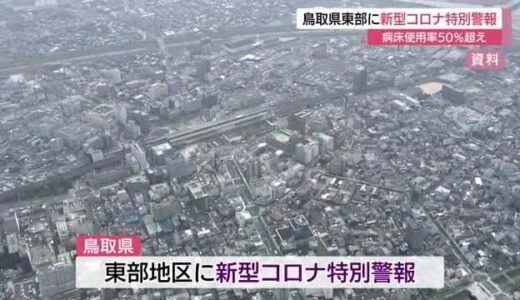 鳥取県内の感染確認１０００人超える　病床使用率５０％超の鳥取県東部に県独自の「新型コロナ特別警報」