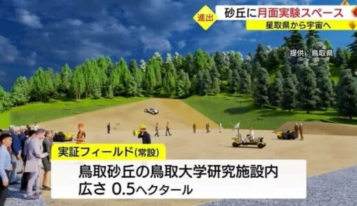 月面の環境を再現！？鳥取砂丘に常設の実証実験フィールド整備　宇宙産業推進へ（鳥取市）