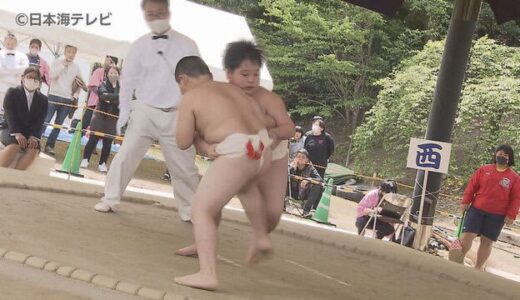 “桜ずもう”開催　青少年の健全育成目指す　県内３３の小中学校から７５人が出場　鳥取県倉吉市