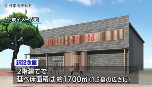 “新・水木しげる記念館”の建設工事始まる　２階建て延べ床面積約１７００平方メートル　２０２４年４月オープン予定　鳥取県境港市