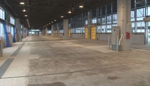 ベニズワイガニ専用　かにかご上屋完成　供用開始に向け見学会　鳥取県・境港市
