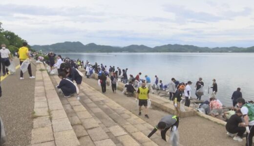 「中海・宍道湖」の自然環境を守る…周辺５市で一斉清掃　鳥取県・島根県