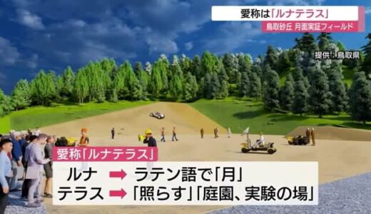 「ルナテラス」が未来を照らす！？鳥取砂丘の「月面実証フィールド」愛称決まる（鳥取市）