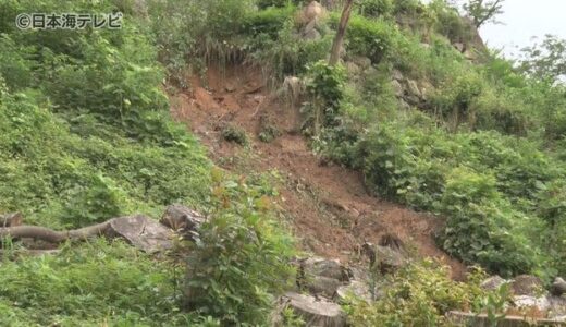 鳥取県の記録的大雨　米子城跡でも土砂崩れ　住宅や学校など各所で被害確認　鳥取県
