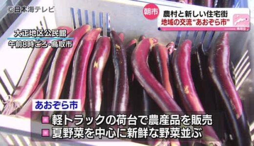 地域のつながり深める“あおぞら市”初開催　住民同士の交流を　農村に新しい住宅増加　鳥取県鳥取市