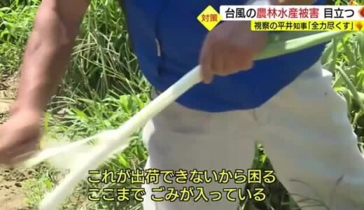 「支援に全力尽くす」平井知事が「台風７号」の農林水産被害の状況を視察（鳥取市・八頭町）