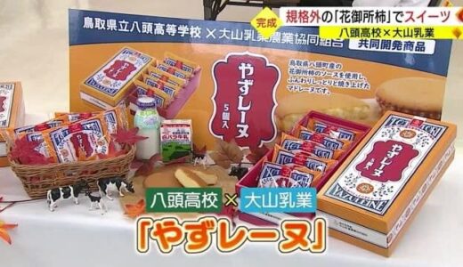 規格外の「花御所柿」を有効活用　高校生が地元企業と共同開発「やずレーヌ」（鳥取・八頭町）