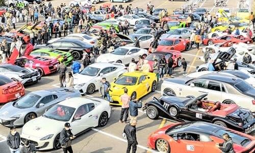 スーパーカーが鳥取に集結！　ランボルギーニやフェラーリ…“現代の牛馬の聖地”の大山で魅力発信　ドリームカーフェスタ、30日