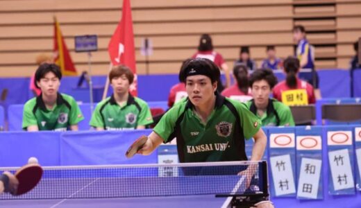 関西大・津村優斗、ダブルス2種目通過　男子単は弟・真斗と出場＜全日本卓球・鳥取県予選＞