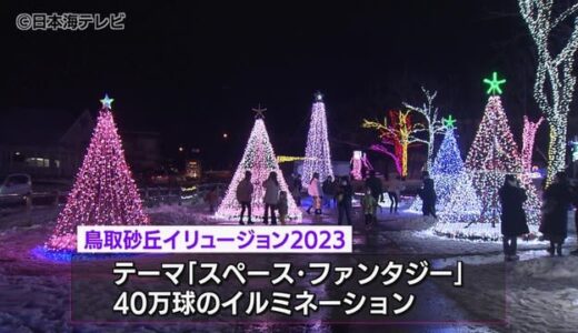 砂丘イルミと砂の美術館イベント同時開催へ　４年ぶり　砂の美術館の『プロジェクションマッピング』と鳥取砂丘イリュージョン　鳥取県鳥取市