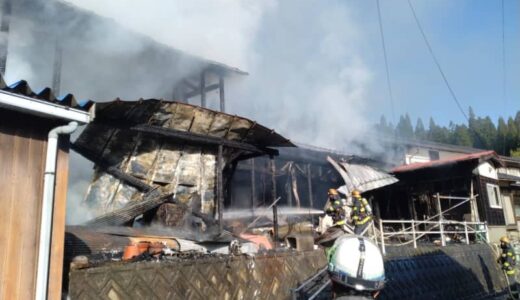 【速報】鳥取県若桜町吉川で住宅火災　住人と連絡取れず