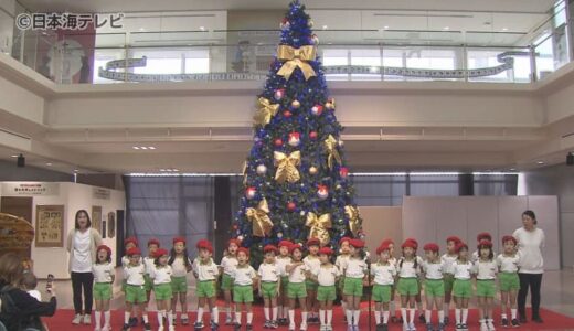 「飾りとかが可愛かった！」地元の園児たちによるクリスマスツリーの点灯式　鳥取県鳥取市