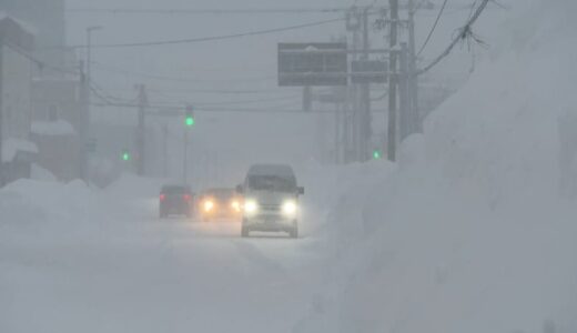今季最強寒波で警報級大雪　岡山で横殴りの大雪　鳥取砂丘で“雪”にビックリ