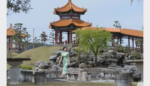 海外旅行気分、チャイナ服でフォトジェニックな写真撮りまくり…中国庭園「燕趙園」が“辰年”の今年オススメの理由とは？