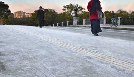 中国地方、この冬一番の冷え込み　広島市中区で氷点下1・6度　山間部では積雪