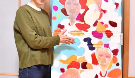 母最期のほほ笑み　NYへ　福留信子さん 絵画入賞　「見送る人に勇気を」　鳥取県大山町