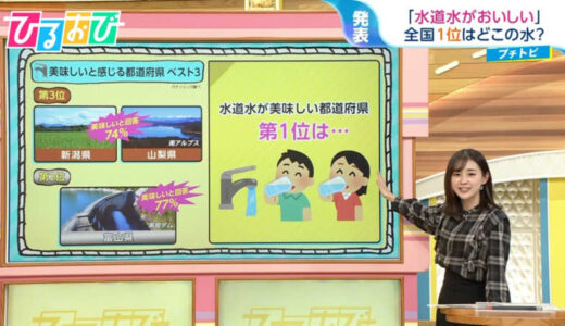 「水道水がおいしい都道府県」全国1位は？“蛇口からミネラルウォーター”の地域も【ひるおび】