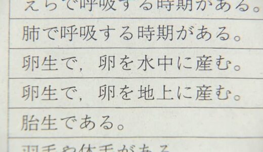 両生類は「卵を水中に産む」…解答限定できず　県立高校入試で出題ミス　鳥取県