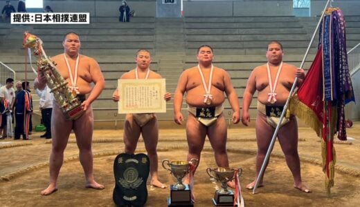 5年ぶりの団体優勝・鳥取城北高校　相撲の全国大会の決勝で強豪・埼玉栄に勝利　鳥取県
