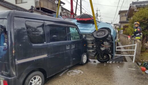 「車が川に落ちそうになっている」乗用車２台による事故　けが人がいる模様　鳥取県米子市