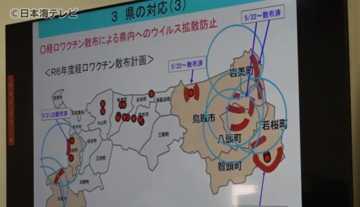 「注意を今一度レベルを上げて」　鳥取県西部では初確認　衰弱したイノシシから豚熱