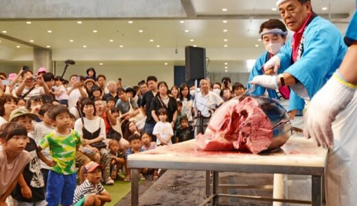 大迫力！重さ約91キロの大マグロ解体ショー　「いつもより新鮮」境港まぐろ感謝祭、8千人来場　鳥取県
