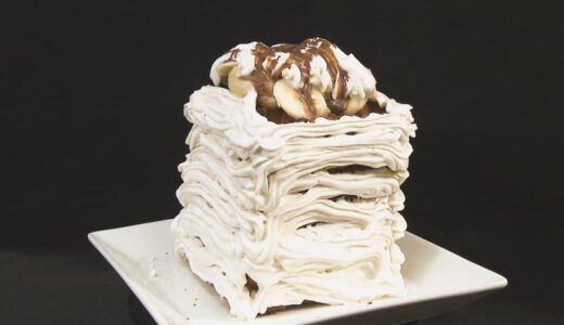 ワッフル専門店のチャレンジメニュー「巨大ワッフルタワー」！20分以内に完食出来たら1万円分の食事券が！｜鳥取市