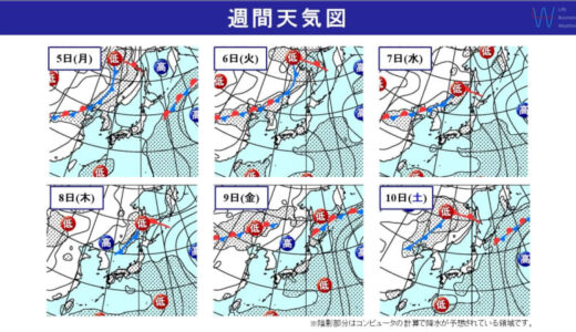 週間天気　近畿から九州は連日の猛暑に警戒！大気不安定で週明け以降もゲリラ豪雨に注意