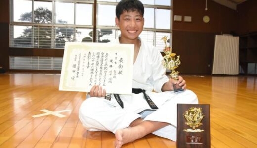 全国トップ争いに名乗り　空手型の部　鶴山中2年滝澤唯颯選手／岡山・津山市　