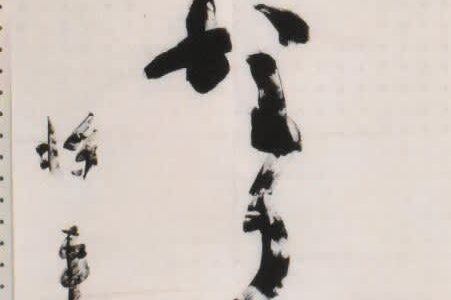 風岡さん（一般の部　静岡・沼津）西村さん（高校の部　鳥取東）　全国公募書道展「放哉を書く」大賞決定