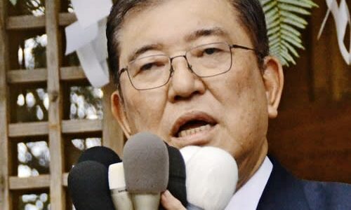 石破茂氏が自民党総裁選への立候補を表明　「38年間の政治生活の集大成」　鳥取県八頭町の和多理神社境内で記者会見