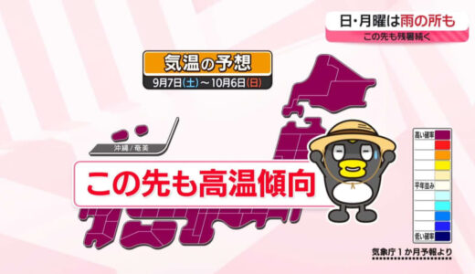 【あすの天気】北海道と沖縄、警報級の大雨のおそれ　東・西日本は晴れて厳しい残暑