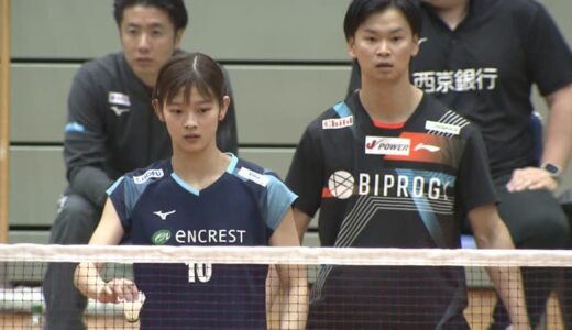 【バドミントン】パリ混合銅メダルの渡辺勇大が田口真彩との新ペアで5回戦進出「成長を実感」