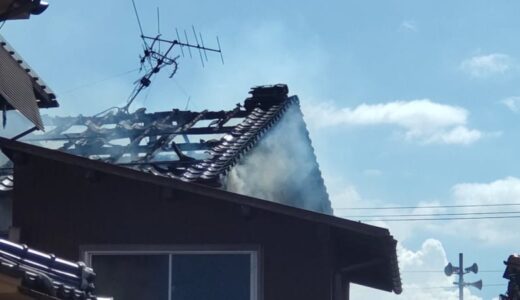 【速報】鳥取市で建物火災発生　消火活動中