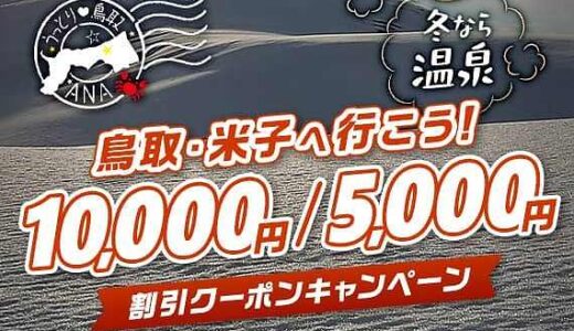 ANAトラベラーズ、東京/羽田～鳥取・米子線の早朝便などで使えるクーポンを配布　最大10,000円割引