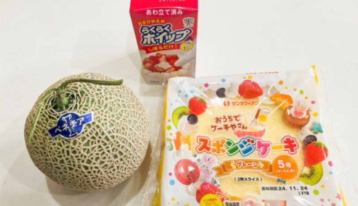 【簡単レシピ】子どもと一緒にできる！市販のスポンジとホイップクリームで作る「丸ごとメロンケーキ」