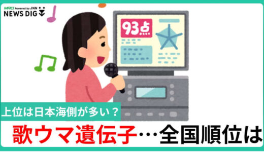 “歌が上手い遺伝子”は日本海側に多い？トップ10入りの石川県,富山県の理由…遺伝子解析から見た都道府県ランキング