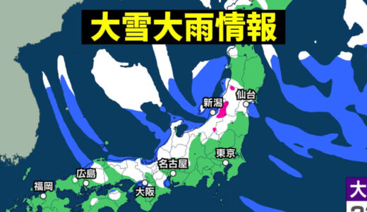 【大雪大雨情報】西日本から東日本の日本海側を中心に大気不安定…東北 中国 四国 九州地方では大雪に注意を【最新シミュレーション】