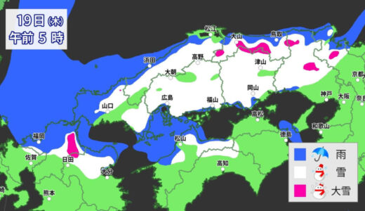 【大雪情報】あす19日朝にかけて西日本で大雪おそれ　中国・四国・九州各地に大雪・暴風雪に関する情報　山地中心に降雪強まり警報級の可能性　平地で積雪のおそれも　気象庁発表　【1時間ごとの降雪・風シミュレーション】