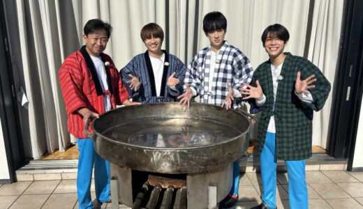 なにわ男子・藤原　ぷりっぷりの食感に感動　47都道府県の御当地食材で“超巨大鍋”！直送グルメをつまみ食い