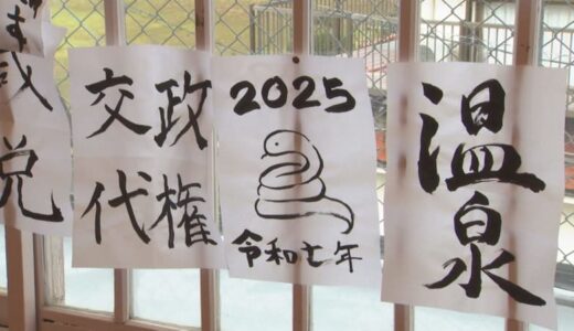新春恒例の「書き初め」何を書いた？　「巳」「迎春」「ＢＴＳだいすき」…無料体験イベントにぎわう